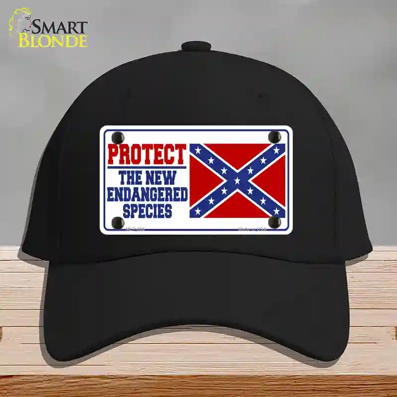 HAT03-MLP-050   Endangered Species Novelty License Plate Hat, Cotton - Black