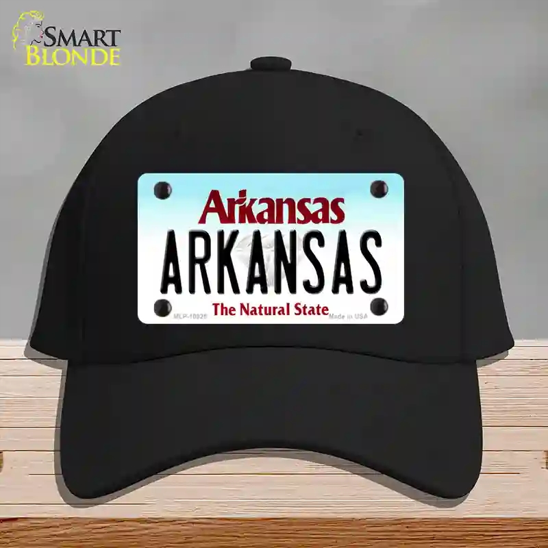 HAT03-MLP-10025 Arkansas Diamond Novelty License Plate Hat, Cotton - Black