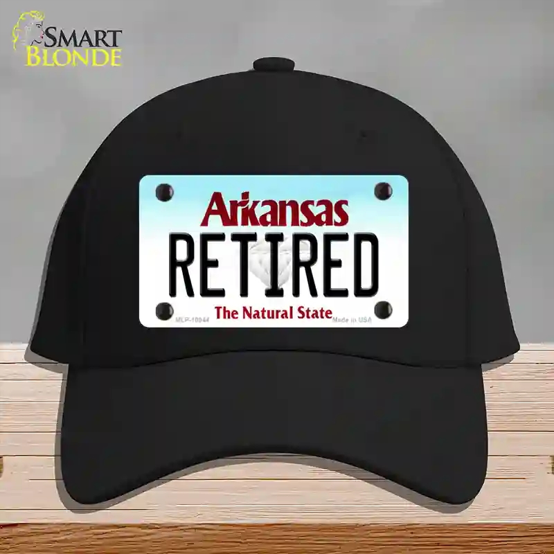 HAT03-MLP-10044 Retired Arkansas Novelty License Plate Hat, Cotton - Black