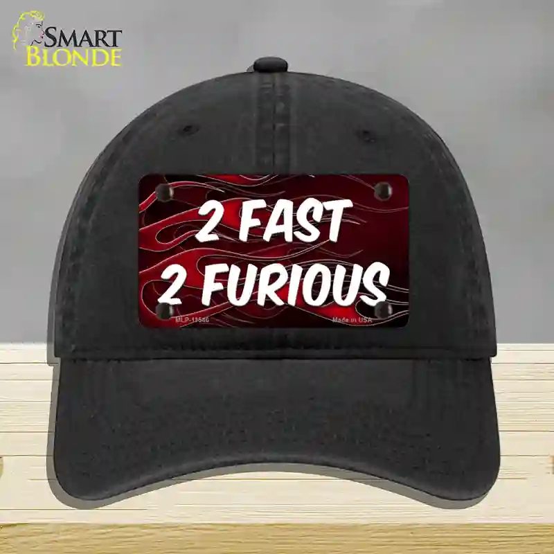 HAT07-MLP-11546 2 Fast 2 Furious Novelty License Plate Hat, Unconstructed Cotton - Black