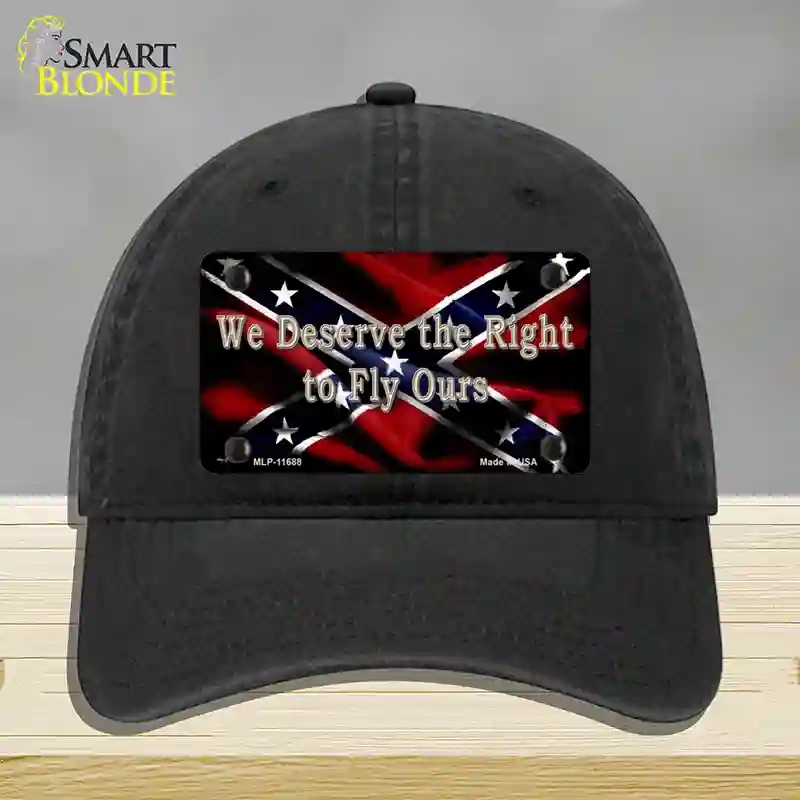 HAT07-MLP-11688 We Deserve the Right Novelty License Plate Hat, Unconstructed Cotton - Black