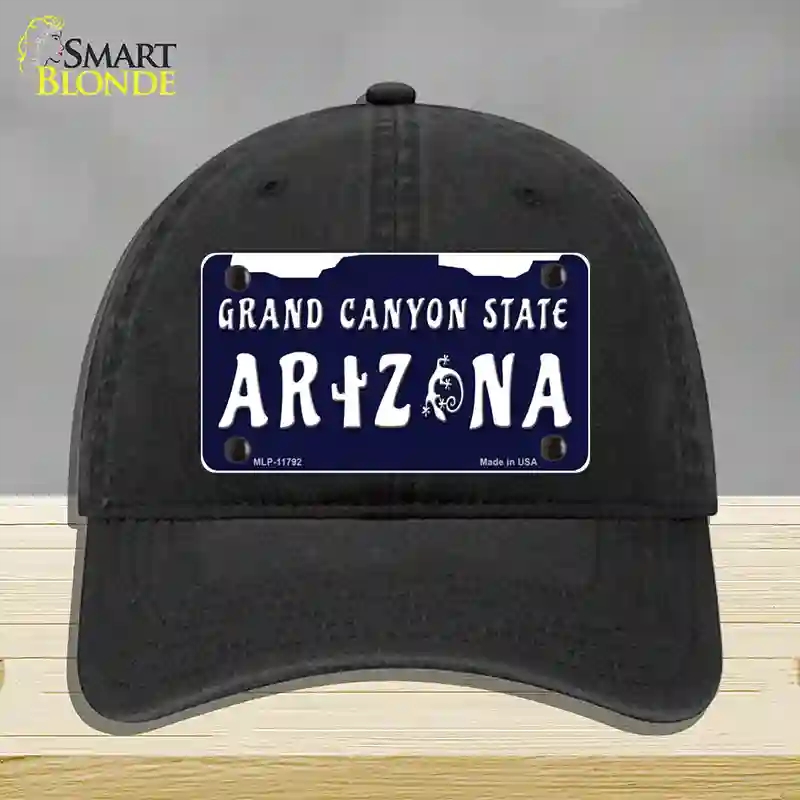 HAT07-MLP-11792 Arizona Grand Canyon State Novelty License Plate Hat, Unconstructed Cotton - Black