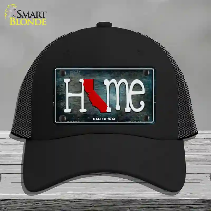 HAT01-MLP-11996 California Home State Outline Novelty License Plate Hat, Mesh - Black