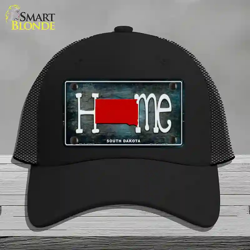 HAT01-MLP-12032 South Dakota Home State Outline Novelty License Plate Hat, Mesh - Black