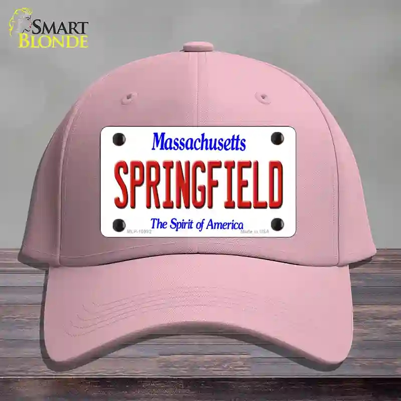 HAT05-MLP-10992 Springfield Massachusetts Novelty License Plate Hat, Cotton - Pink