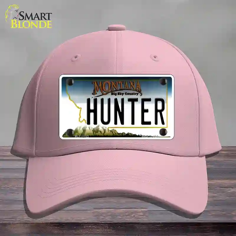 HAT05-MLP-11122 Hunter Montana State Novelty License Plate Hat, Cotton - Pink