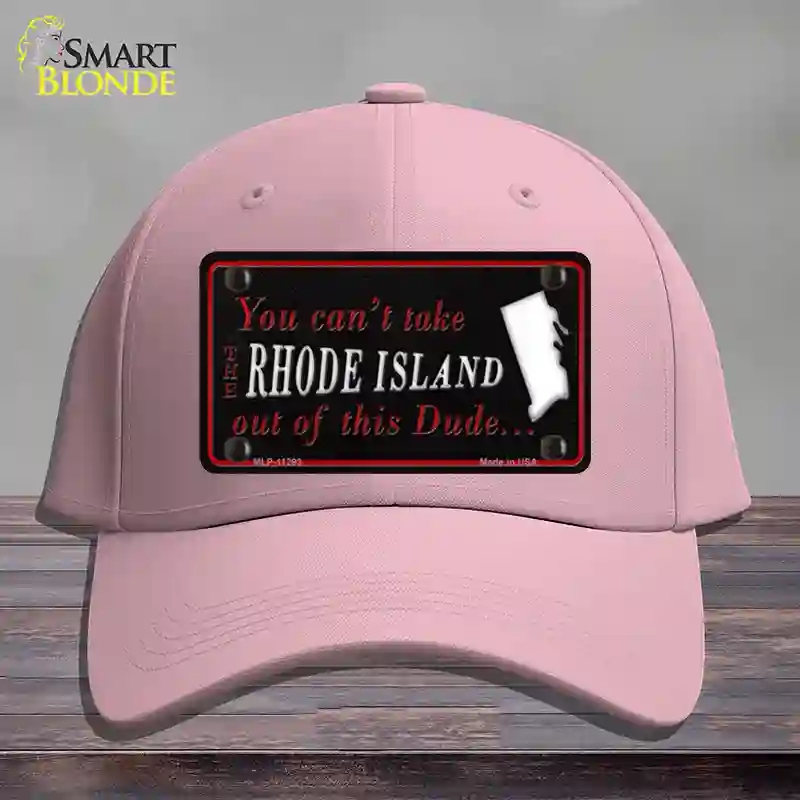 HAT05-MLP-11293 Rhode Island Dude Novelty License Plate Hat, Cotton - Pink