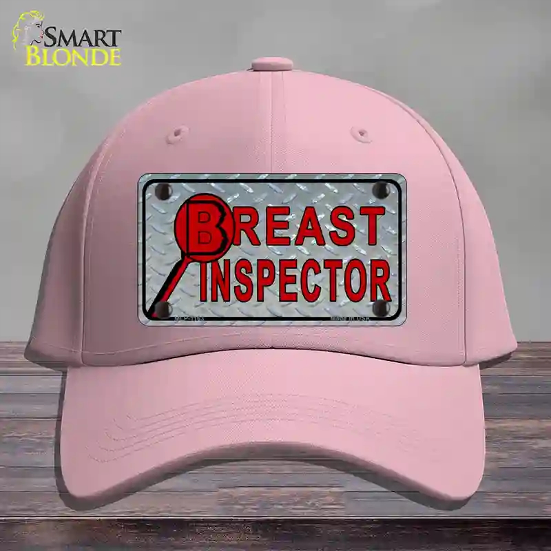 HAT05-MLP-1163 Breast Inspector Novelty License Plate Hat, Cotton - Pink