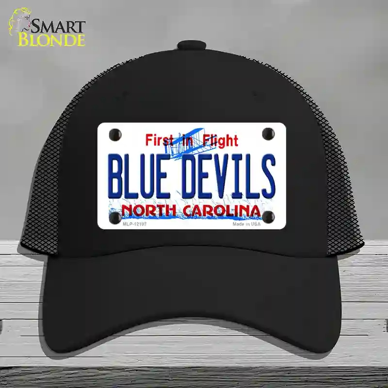 HAT01-MLP-12107 Blue Devils North Carolina State Novelty License Plate Hat, Mesh - Black