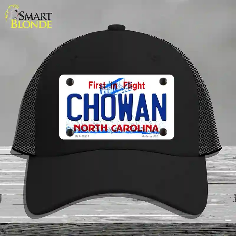 HAT01-MLP-12110 Chowan North Carolina State Novelty License Plate Hat, Mesh - Black