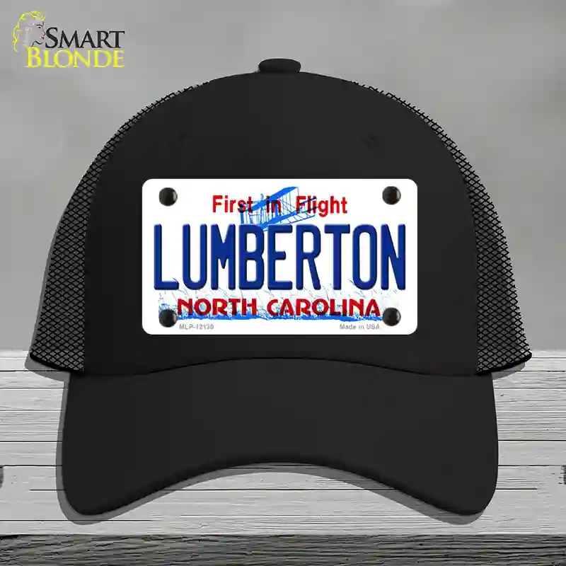 HAT01-MLP-12120 Lumberton North Carolina State Novelty License Plate Hat, Mesh - Black