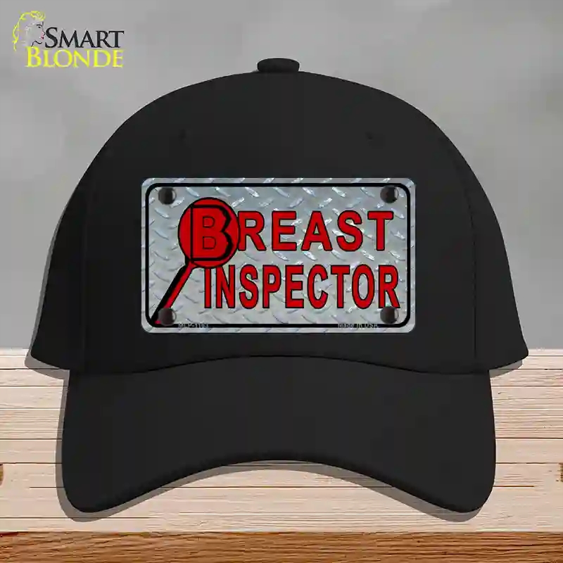 HAT03-MLP-1163 Breast Inspector Novelty License Plate Hat, Cotton - Black
