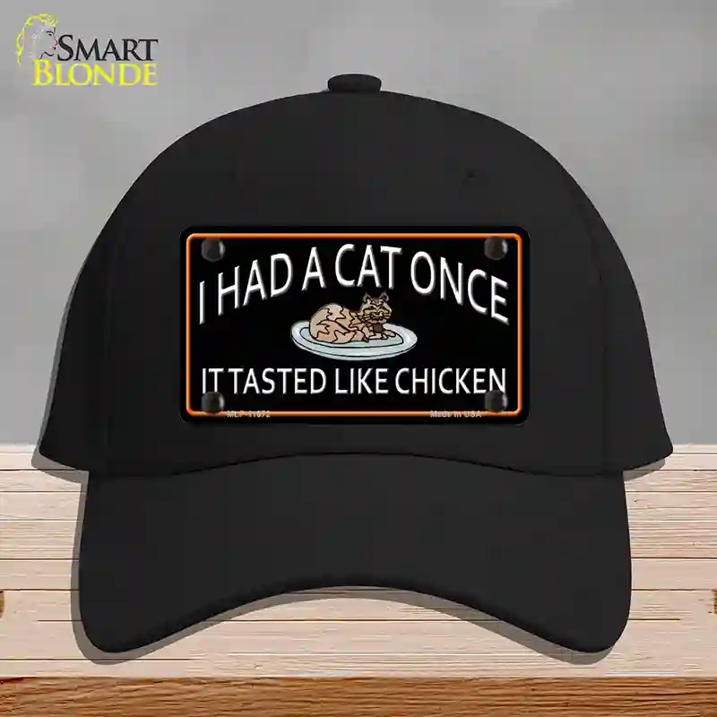 HAT03-MLP-11672 I Had a Cat Once Novelty License Plate Hat, Cotton - Black