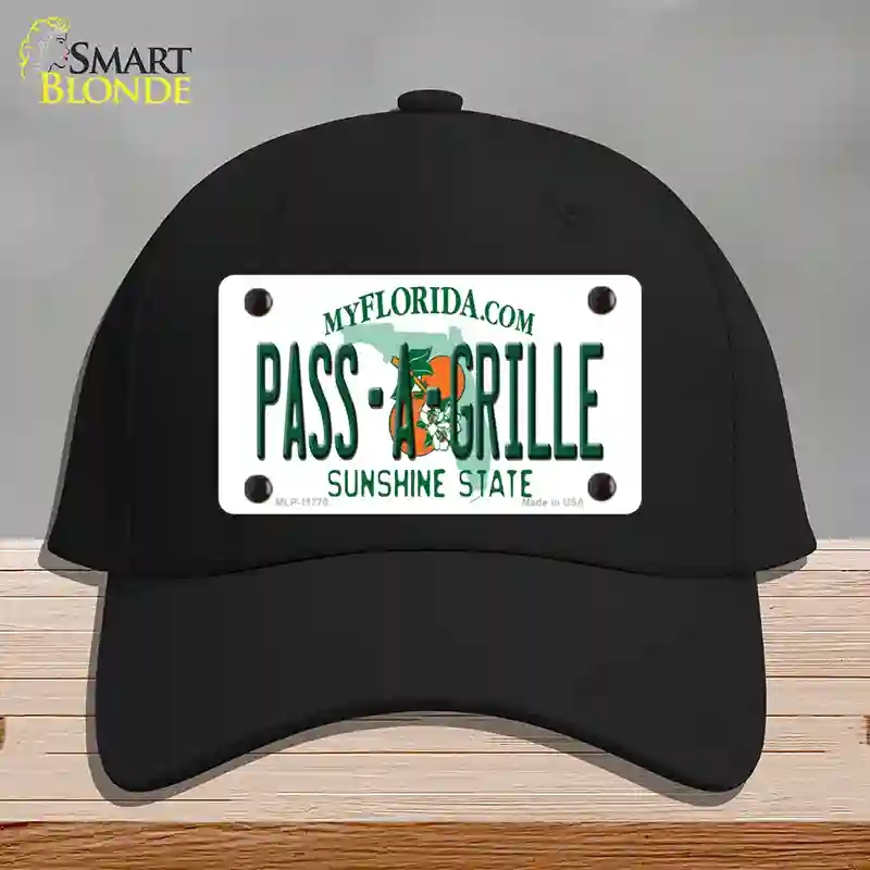 HAT03-MLP-11770 Pass a Grille Florida Novelty License Plate Hat, Cotton - Black