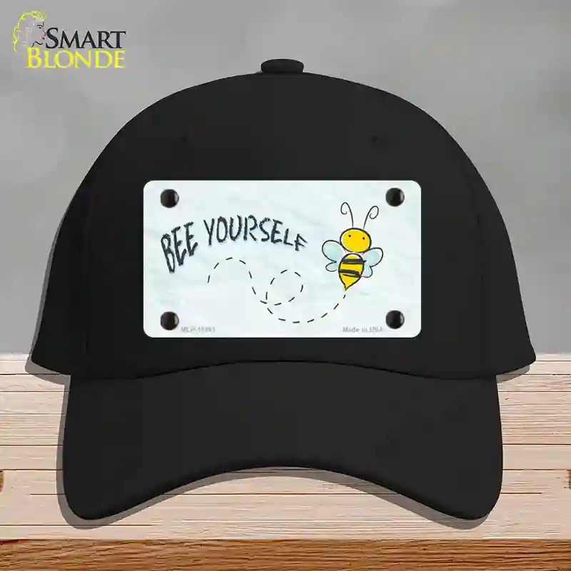 HAT03-MLP-11891 Bee Yourself Novelty License Plate Hat, Cotton - Black