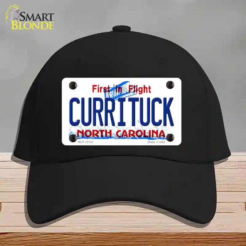 HAT03-MLP-12112 Currituck North Carolina State Novelty License Plate Hat, Cotton - Black