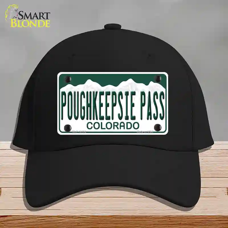 HAT03-MLP-12153 Poughkeepsie Pass Colorado Novelty License Plate Hat, Cotton - Black