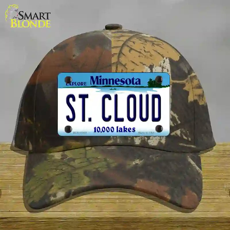 HAT06-MLP-11040 St Cloud Minnesota State Novelty License Plate Hat, Cotton - Camouflage