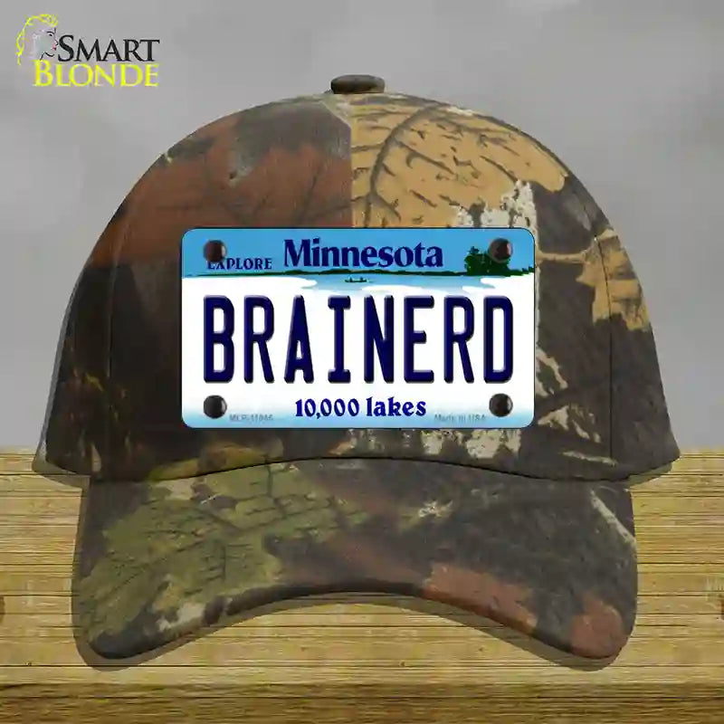 HAT06-MLP-11045 Brainerd Minnesota State Novelty License Plate Hat, Cotton - Camoflauge