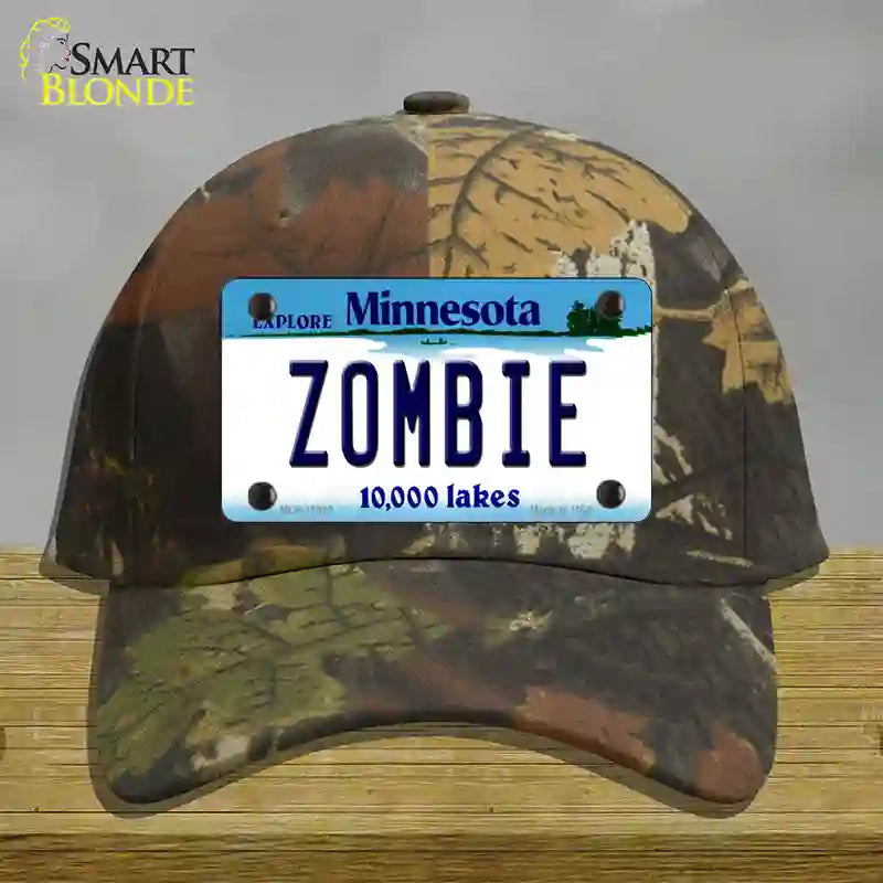 HAT06-MLP-11062 Zombie Minnesota State Novelty License Plate Hat, Cotton - Camouflage