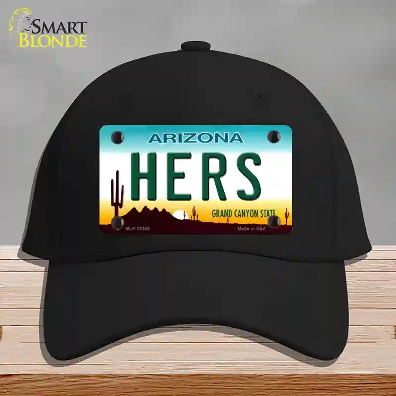 HAT03-MLP-12180 Hers Arizona Novelty License Plate Hat, Cotton - Black