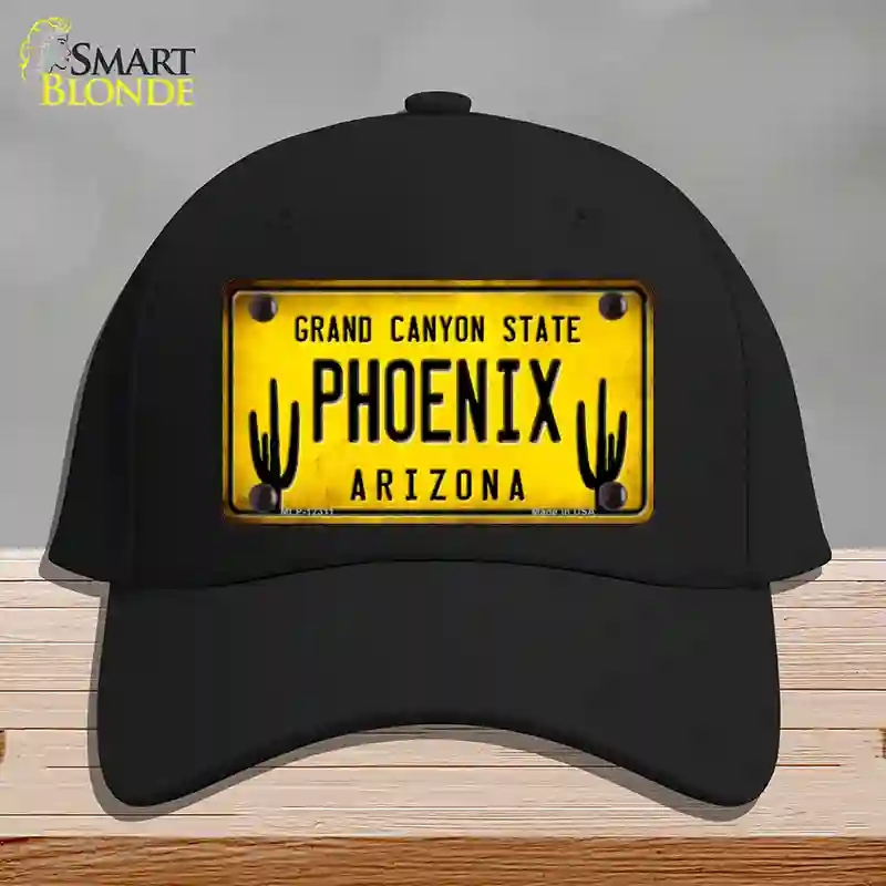 HAT03-MLP-12311 Arizona Phoenix Novelty License Plate Hat, Cotton - Black