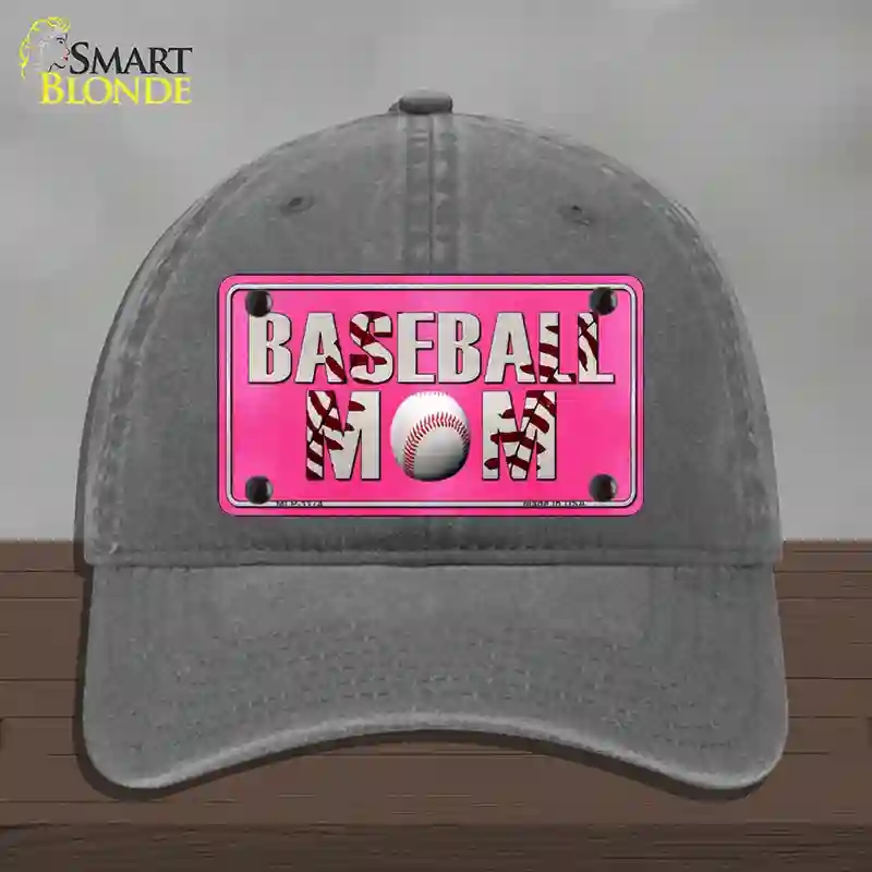 HAT08-MLP-1174 Baseball Mom Novelty License Plate Hat, Unconstructed Cotton - Charcoal