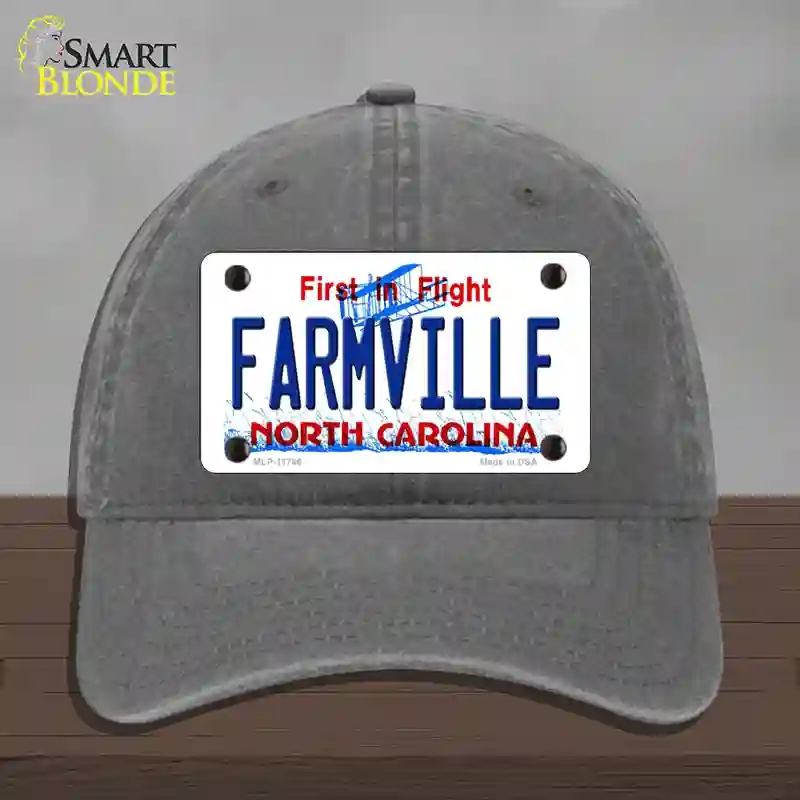 HAT08MLP11746 Farmville North Carolina State Novelty License Plate Hat44 Unconstructed Cotton  Charcoal