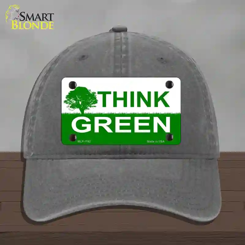 HAT08-MLP-1192 Think Green Novelty License Plate Hat, Unconstructed Cotton - Charcoal