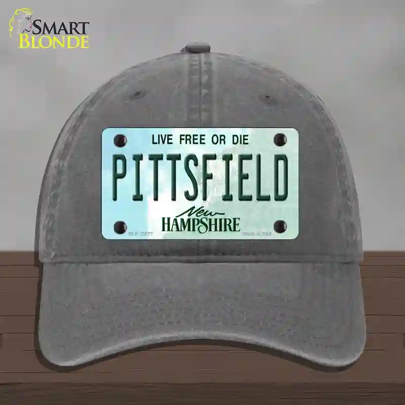 HAT08-MLP-12077 Pittsfield   Hampshire State Novelty License Plate Hat, Unconstructed Cotton - Charcoal