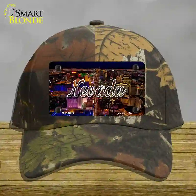 HAT06-MLP-11614 Nevada City Lights State Novelty License Plate Hat, Cotton - Camoflauge
