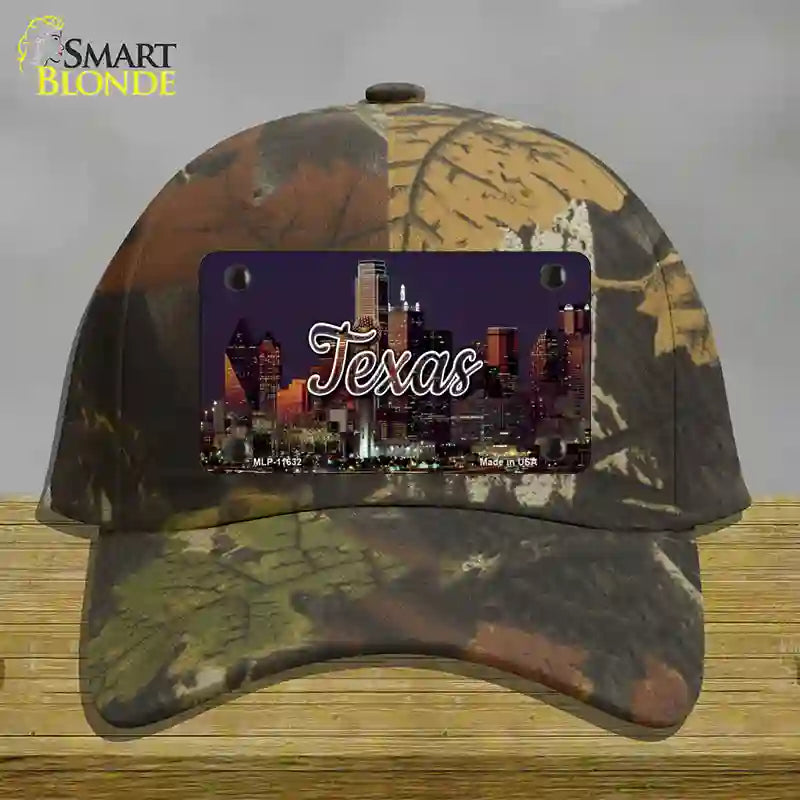 HAT06-MLP-11632 Texas City Lights Novelty License Plate Hat, Cotton - Camouflage