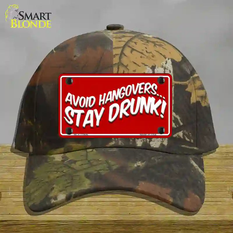 HAT06-MLP-11906 Avoid Hangovers Novelty License Plate Hat, Cotton - Camoflauge