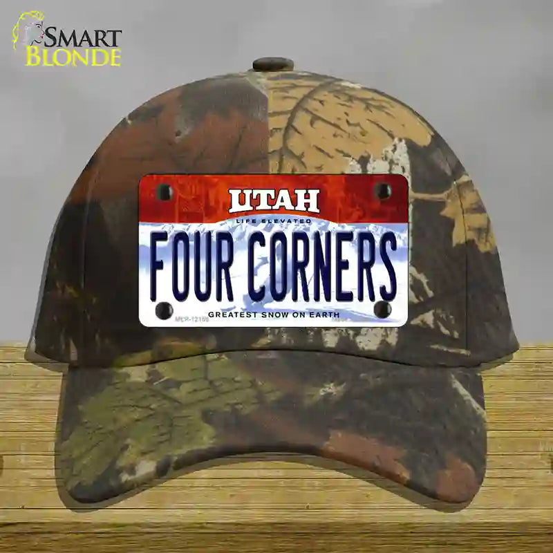 HAT06-MLP-12159 Utah Four Corners Novelty License Plate Hat, Cotton - Camouflage
