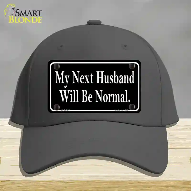 HAT04-MLP-047 My Next Husband Novelty License Plate Hat, Cotton - Charcoal