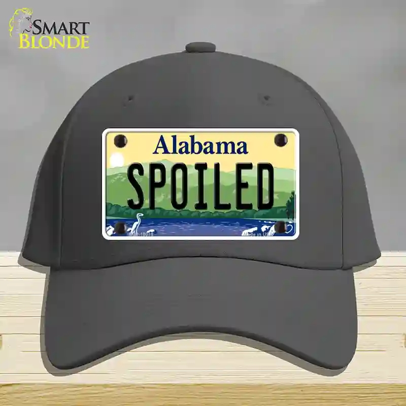 HAT04-MLP-10019 Spoiled Alabama Novelty License Plate Hat, Cotton - Charcoal
