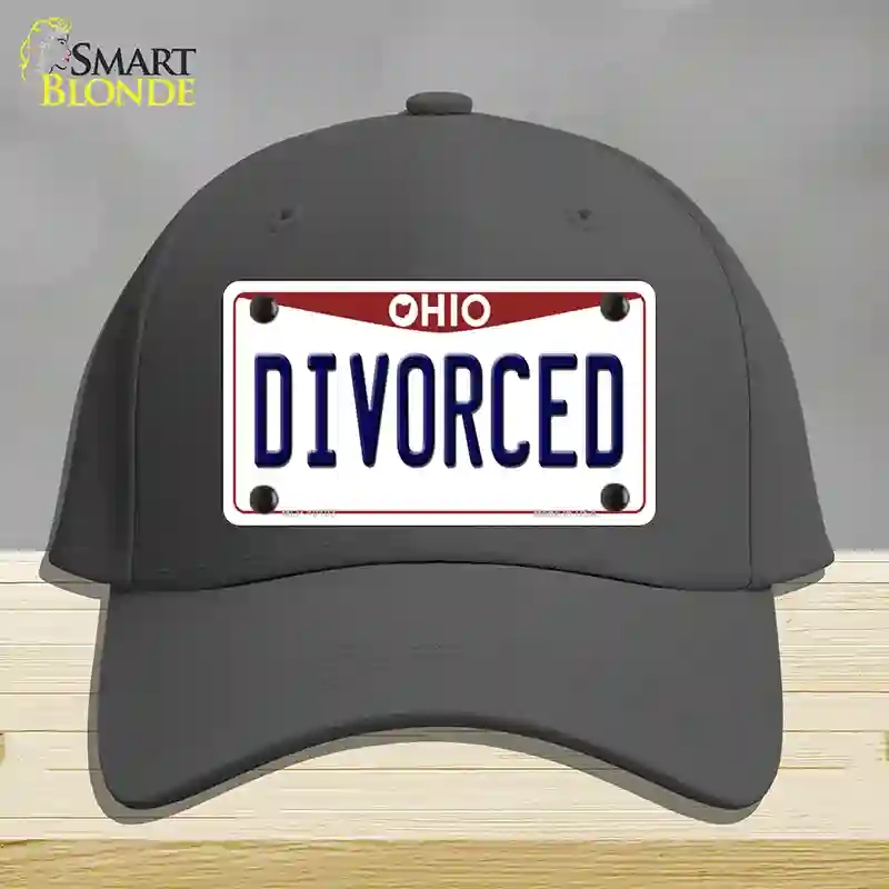 HAT04-MLP-10103 Divorced Ohio Novelty License Plate Hat, Cotton - Charcoal