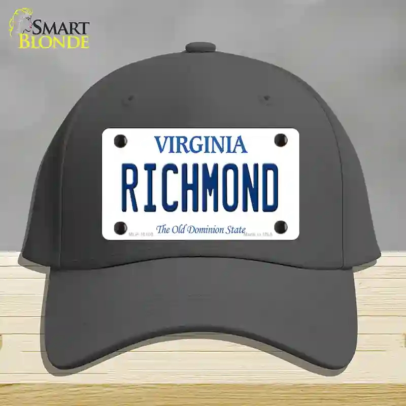 HAT04-MLP-10109 Richmond Virginia Novelty License Plate Hat, Cotton - Charcoal