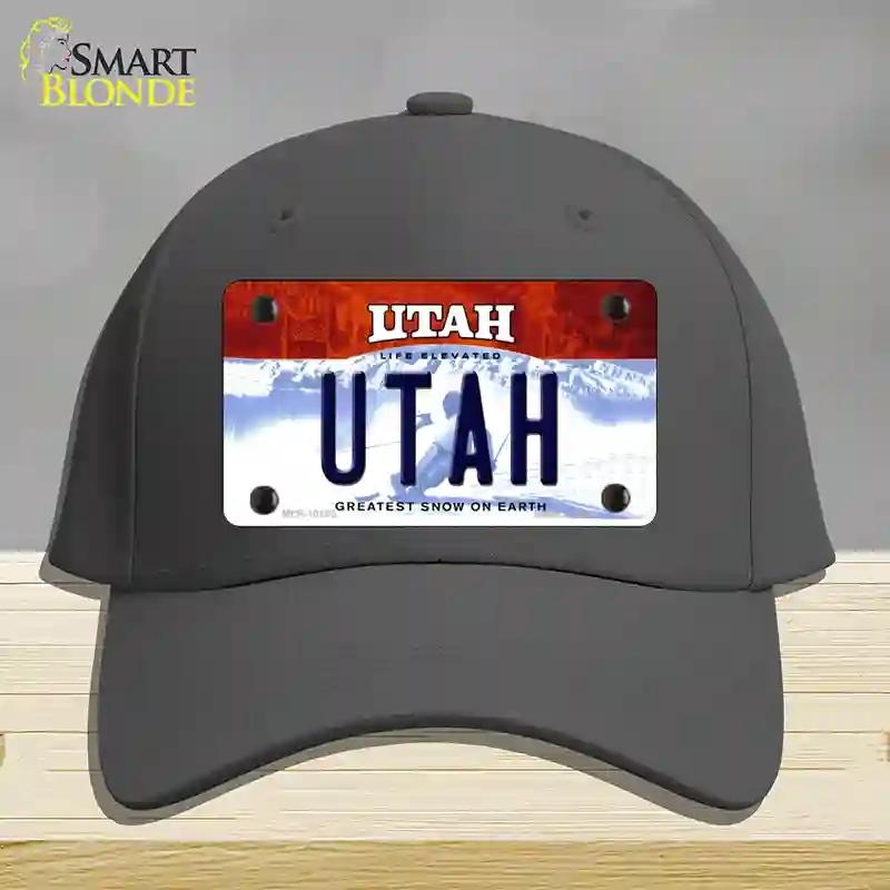 HAT04-MLP-10185 Utah Life Elevated Novelty License Plate Hat, Cotton - Charcoal