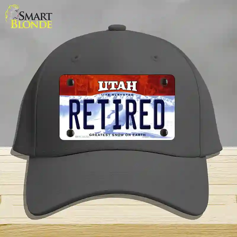 HAT04-MLP-10207 Retired Utah Novelty License Plate Hat, Cotton - Charcoal