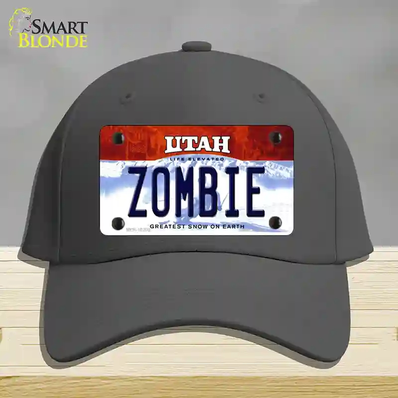 HAT04-MLP-10209 Zombie Utah Novelty License Plate Hat, Cotton - Charcoal