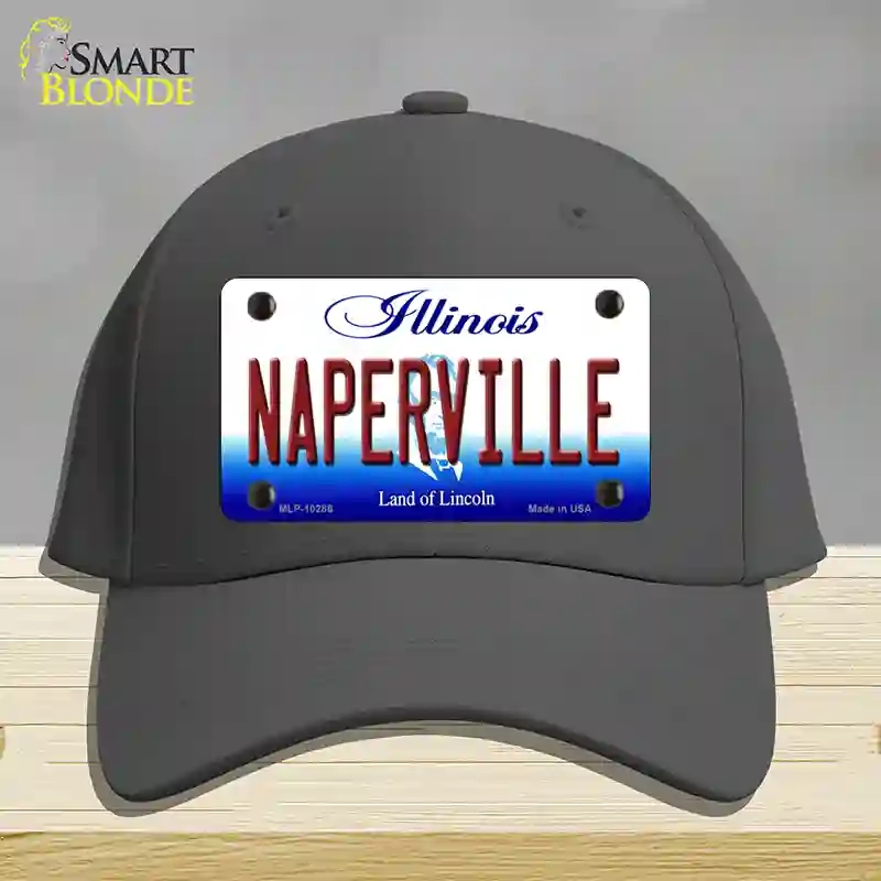 HAT04-MLP-10286 Naperville Illinois Novelty License Plate Hat, Cotton - Charcoal
