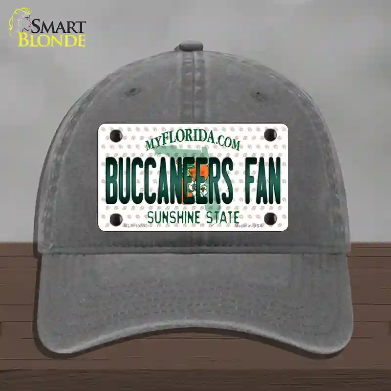 HAT08-MLP-10758 Buccaneers Fan Florida Novelty License Plate Hat, Unconstructed Cotton - Charcoal