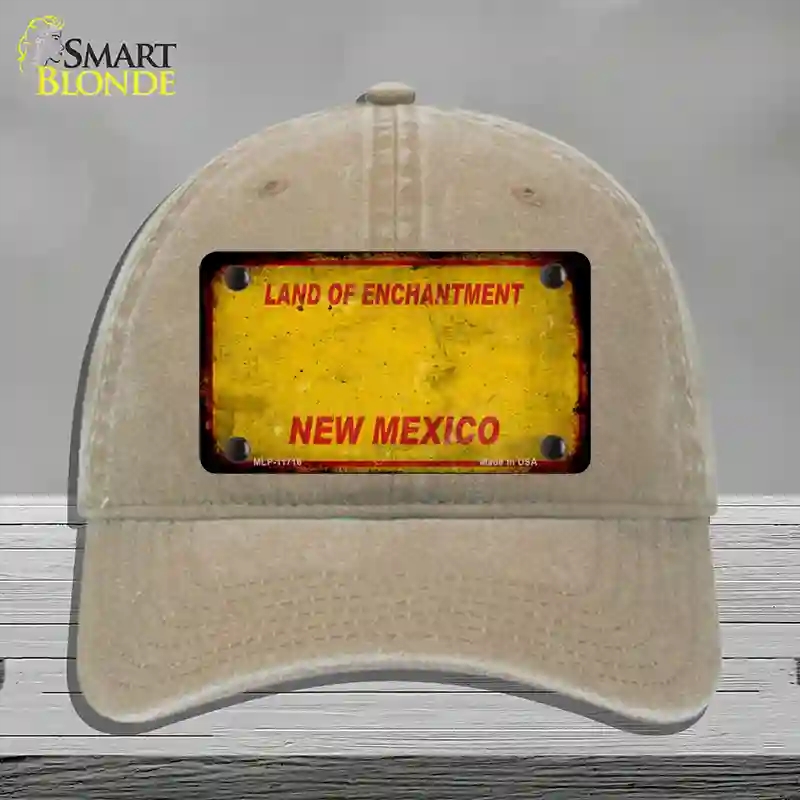 HAT09-MLP-11716   Mexico Rusty Blank Novelty License Plate Hat, Unconstructed Cotton - Khaki