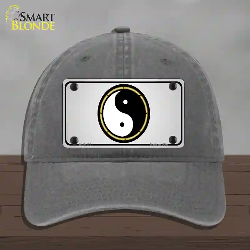 HAT08-MLP-1051 Yin & Yang Novelty License Plate Hat, Unconstructed Cotton - Charcoal