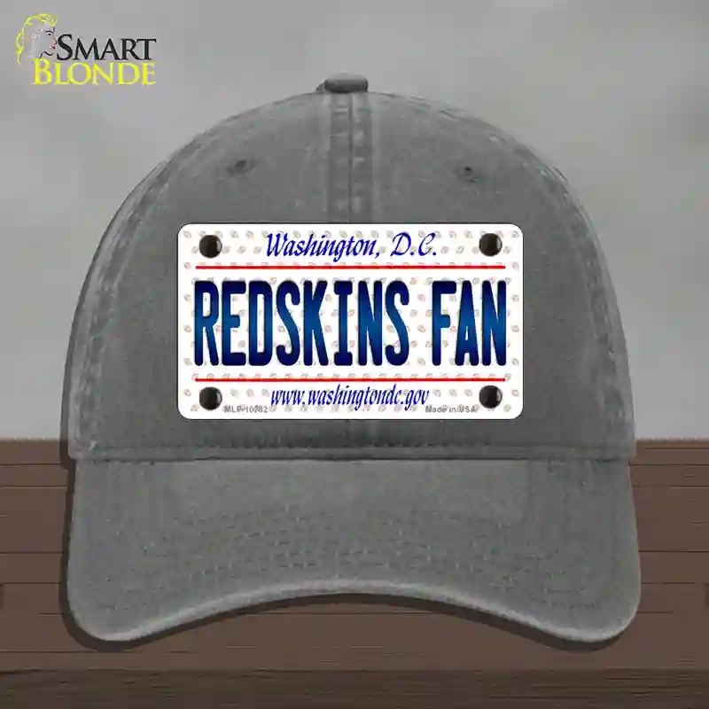 HAT08-MLP-10782 Redskins Fan Washington DC Novelty License Plate Hat, Unconstructed Cotton - Charcoal