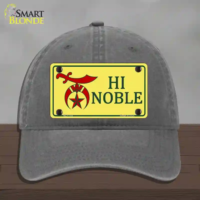 HAT08-MLP-108 High Noble Novelty License Plate Hat, Unconstructed Cotton - Charcoal