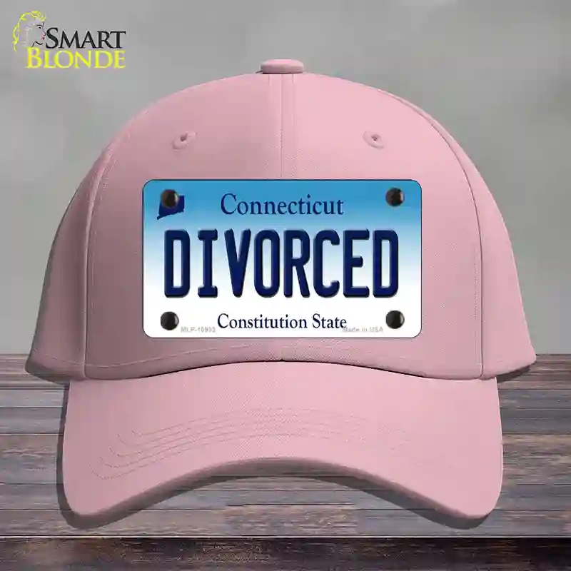 HAT05-MLP-10933 Divorced Connecticut Novelty License Plate Hat, Cotton - Pink