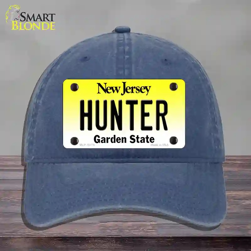 HAT11-MLP-10176 Hunter   Jersey Novelty License Plate Hat, Unconstructed Cotton - Navy