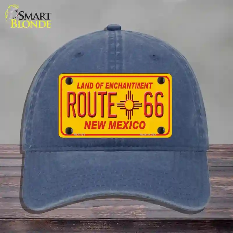 HAT11-MLP-103 Route 66   Mexico Novelty License Plate Hat, Unconstructed Cotton - Navy